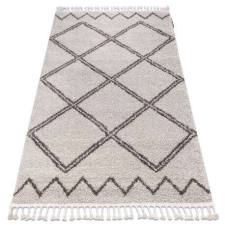 Berber Szőnyeg BERBER ASILA B5970 krém / barna Rojt shaggy 160x220 cm lakástextília