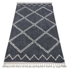 Berber Szőnyeg BERBER ASILA B5970 szürke / fehér Rojt shaggy 140x190 cm lakástextília