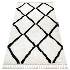 Berber Szőnyeg BERBER CROSS fehér Rojt shaggy 160x220 cm lakástextília