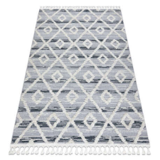 Berber Szőnyeg SEVILLA Z555A gyémánt szürke / fehér Rojt Berber shaggy 140x190 cm lakástextília