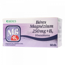 Béres Magnézium 250 mg + B6 filmtabletta 60 db vitamin és táplálékkiegészítő