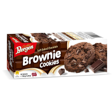  Bergen brownie ízű keksz csokoládé darabokkal - 126g csokoládé és édesség