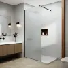  Bergen Walk-in .||. Black zuhanyfal, savmart, matt üveggel 90, 200cm, 6mm, NANO