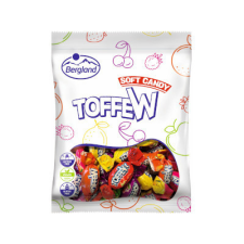 BERGLAND HUNGÁRIA KFT Bergland ToffeW 80g Gyümölcs ízű töltött puhakaramella csokoládé és édesség