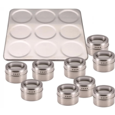 BERGNER BGMP-6101 Masterpro Fűszertartó szett tartóval rozsdamentes acél konyhai eszköz
