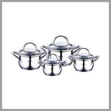  Bergner rozsdamentes acél edénykészlet, fedőkkel – 4 részes BG-6523 edény