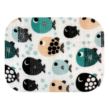 Bergon Színes mintás textil pelenka 70x80 cm-Halacska mosható pelenka