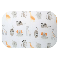 Bergon Színes mintás textil pelenka 70x80 cm-Szürke cirkusz mosható pelenka