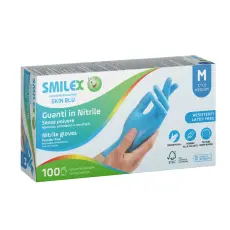 Bericah Berica Smilex Skin Blue egyszerhasználatos nitril kék vizsgálókesztyű L, 100 db / doboz