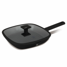 BERLINGER HAUS Grill serpenyő fedővel, 28 cm, Matte Black Collection edény