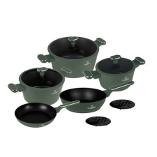 BERLINGER HAUS Matte Green Collection 10 részes edénykészlet titán bevonattal edény