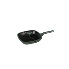 BERLINGER HAUS Matte Green Indukciós Grill Serpenyő fedővel 28 cm-es (BH-8162) edény