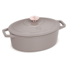 BERLINGER HAUS Ovális pecsenyesütő 30 cm 4,65 literes öntöttvas Taupe Collection BH/6541