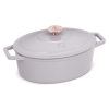 BERLINGER HAUS Ovális zománcozott öntöttvas fazék fedővel 4,65L, 30 cm Taupe Berlinger Haus BH 6541, szürke