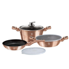 BERLINGER HAUS Rose Gold Collection 6 részes edénykészlet (BH-7047) edény