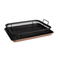 BERLINGER HAUS Tepsi fém kosárral ROSE GOLD edény