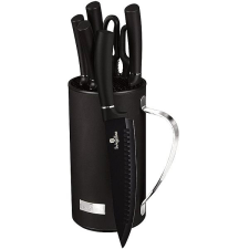 Berlingerhaus BH-2480 állvánnyal, 7 darab, Black Silver Collection kés és bárd