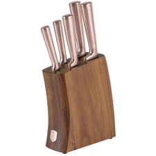 Berlingerhaus Taupe Collection Késkészlet akácfa tartóval, 6 db (5999108484568) kés és bárd