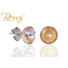 Berns Dots fülbevaló cappucino színű Berns eredeti európai® kristállyal