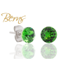 Berns Dots fülbevaló fűzöld színű Berns eredeti európai® kristállyal