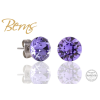 Berns Dots fülbevaló lila színű Berns eredeti európai® kristállyal