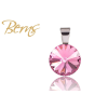 Berns Fémmedál rózsaszín színű Berns eredeti európai® kristállyal