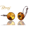 Berns Kapcsos fülbevaló napsárga színű Berns eredeti európai® kristállyal
