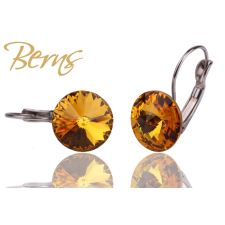 Berns Kapcsos fülbevaló napsárga színű Berns eredeti európai® kristállyal fülbevaló