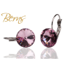 Berns Kapcsos fülbevaló világos lila színű Berns eredeti európai® kristállyal