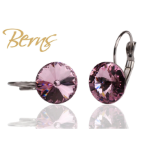Berns Kapcsos fülbevaló világos lila színű Berns eredeti európai® kristállyal fülbevaló