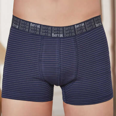 Berrak CSÍKOS BOXERALSÓ vékony PAMUT anyagból 2XL, Sötét kék