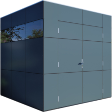 Bertilo HPL 1 kerti ház antracit-szürke 228 cm x 230 cm FSC kerti tárolás