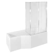  Besco Ambition premium 3 részes kádparaván 130x140cm kád, zuhanykabin