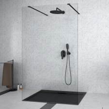 Besco AVEO due black walk-in zuhanyfal 100x195 cm (ADB-100-195C) kád, zuhanykabin