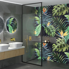Besco ICON mennyezethez rögzíthető walk-in zuhanyfal 120×200 cm (IC-120-200C) kád, zuhanykabin