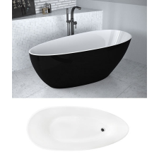  Besco KEYA BLACK&WHITE szabadonálló kád 165x70cm kád, zuhanykabin