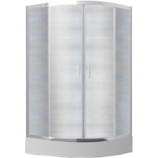 Besco Modern 165 zuhanykabin 80x80 cm félkör alakú króm fényes/matt üveg MP-80-165-M kád, zuhanykabin