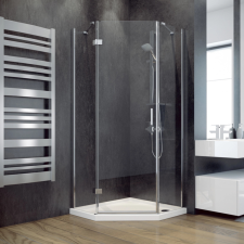 Besco VIVA ötszögletű zuhanykabin 90x90x195 cm jobbos (V5L-90-195-C) kád, zuhanykabin