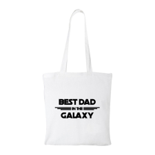 Best dad in the galaxy - Bevásárló táska fehér ajándéktárgy