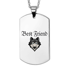  Best Friend (legjobb barát) farkasfejes medál láncra, vagy kulcstartóra (többféle) medál