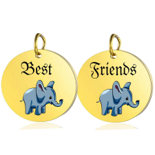 Best Friends elefántos páros medál láncra, vagy kulcstartóra (többféle) medál