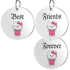 Best Friends Forever Hello Kitty hármas medál lánccal vagy kulcstartóval medál