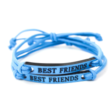 Best Friends (Legjobb Barátok) páros szövet karkötő, kék karkötő