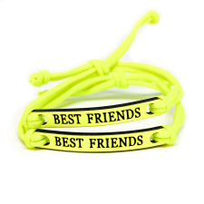  Best Friends (Legjobb Barátok) páros szövet karkötő, sárga karkötő