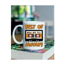 Best of kazettás january bögre - egyedi mintás, több színben ajándéktárgy