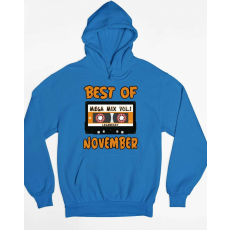  Best of november kapucnis pulóver - egyedi mintás, 4 színben, 5 méretben