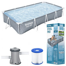 Bestway 561fv acél pro téglalap keretes medencekert 366x201x66 cm medence