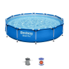 Bestway Bestway® Steel Pro™ medence, 56681, szivattyú, 3,66 x 0,76 m (STR8050184)