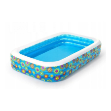 Bestway családi felfújható medence virágos mintával - 305x183x56 cm medence