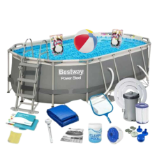 Bestway Power Steel 18in1 Fémvázas medence, kiegészítőkkel 427x250x100cm (56620) medence